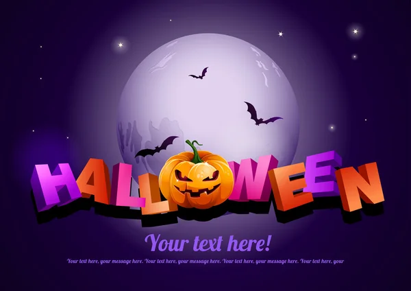 Happy Halloween poster template — Stock Vector
