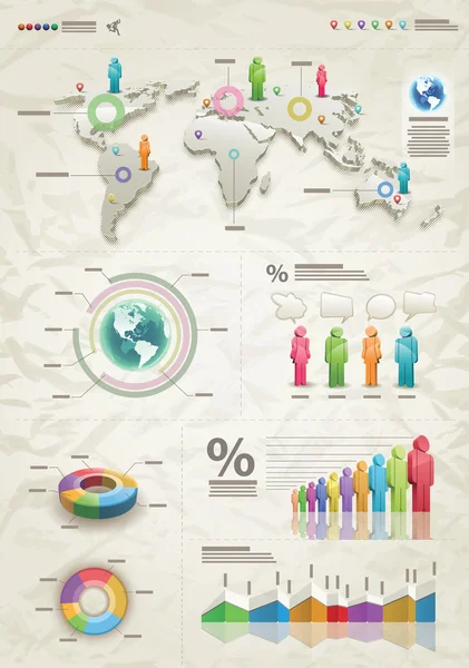 Infografik-beige — Stockvektor