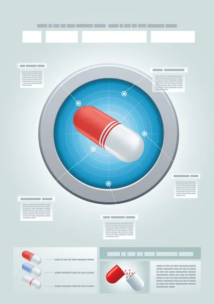 Vorlage für pharmazeutische Präsentation — Stockvektor