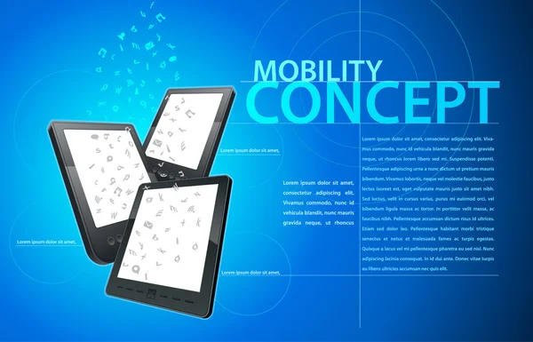 Mobiliteit mededeling sjabloon. — Stockvector