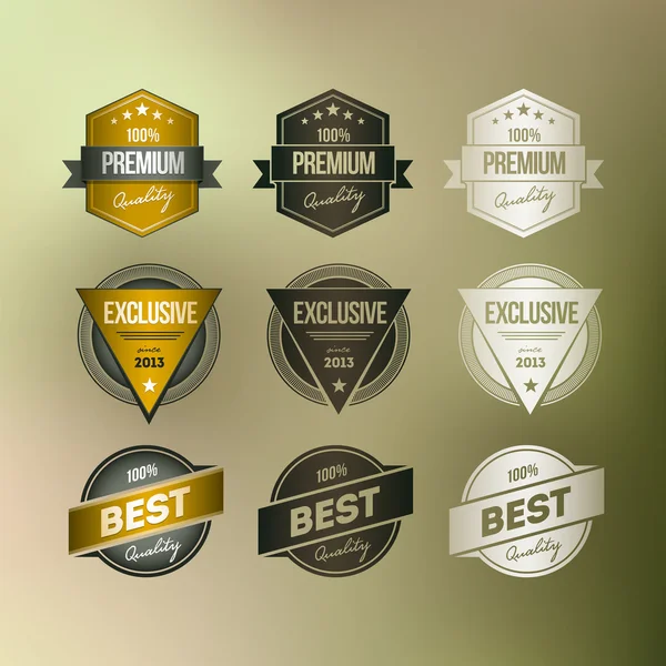 Retro Badge Collection — Stock Vector