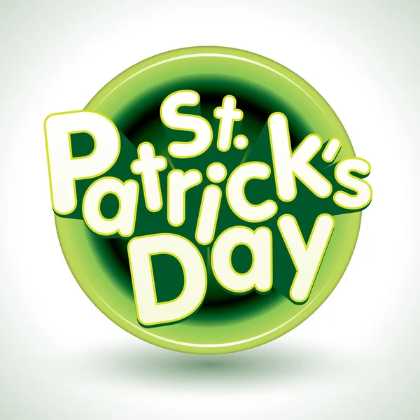 St. Patrick's Day Badge — Stock Vector