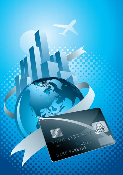 World credit card. — Stock Vector