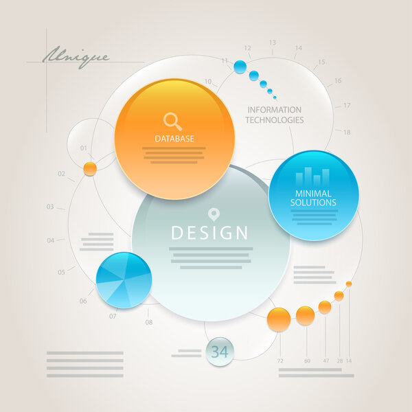Vector abstract information design template