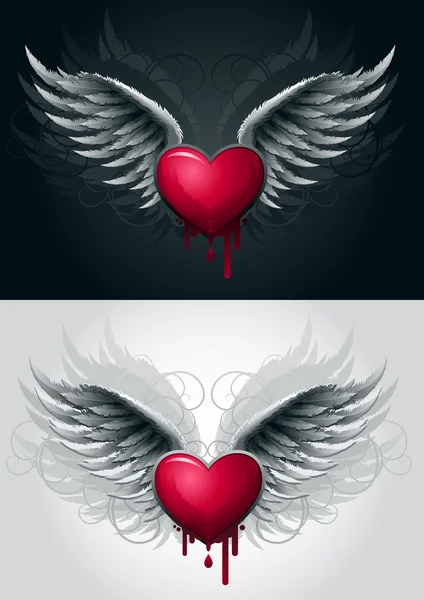 Ailes d'amour vectoriel — Image vectorielle