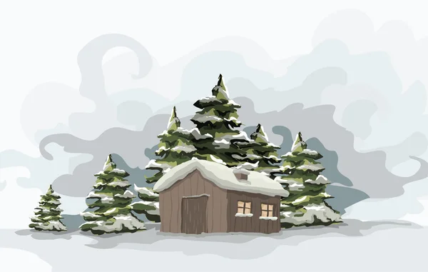 Snowly winter day. Royalty Free Stock Vectors
