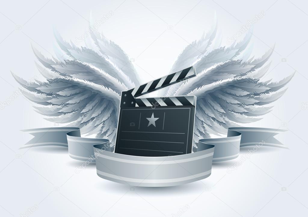 Winged clapboard banner.