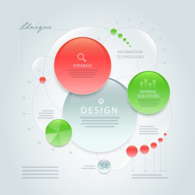 vektör soyut bilgi tasarım şablonu