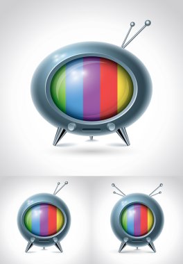 Retro televizyon seti.