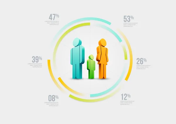 Modelo de design infográfico — Vetor de Stock