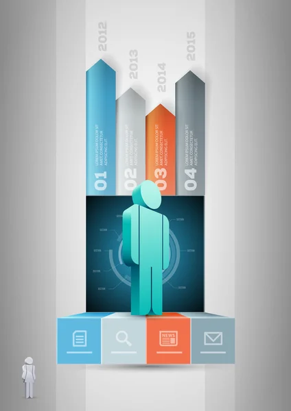 Leute Infografik Design Vorlage — Stockvektor