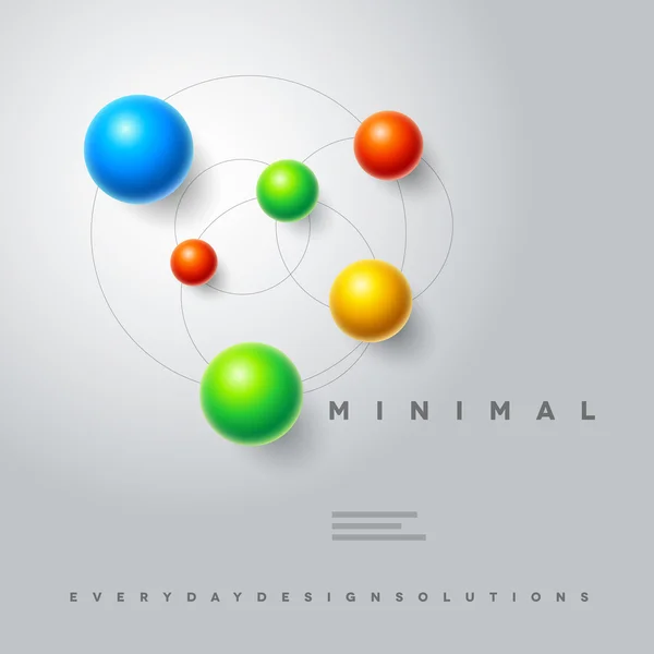 Minimal Spheres — Stock Vector