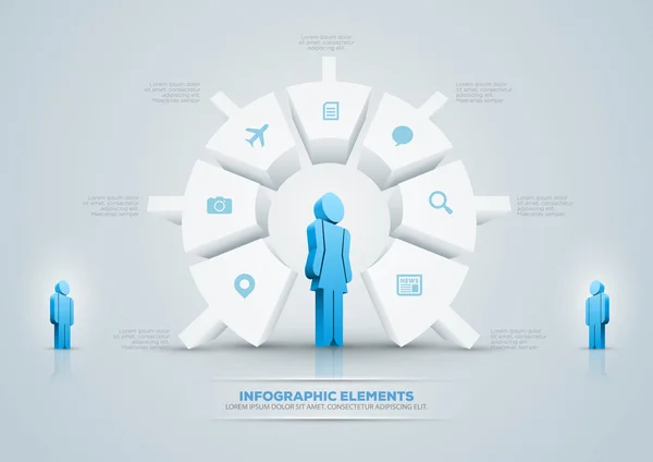 Kuchendiagramm Infografik Design — Stockvektor