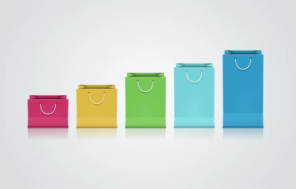 Bolsa de compras conjunto — Vector de stock