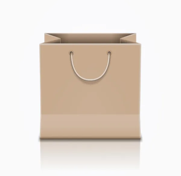 茶色のショッピング バッグ — ストックベクタ