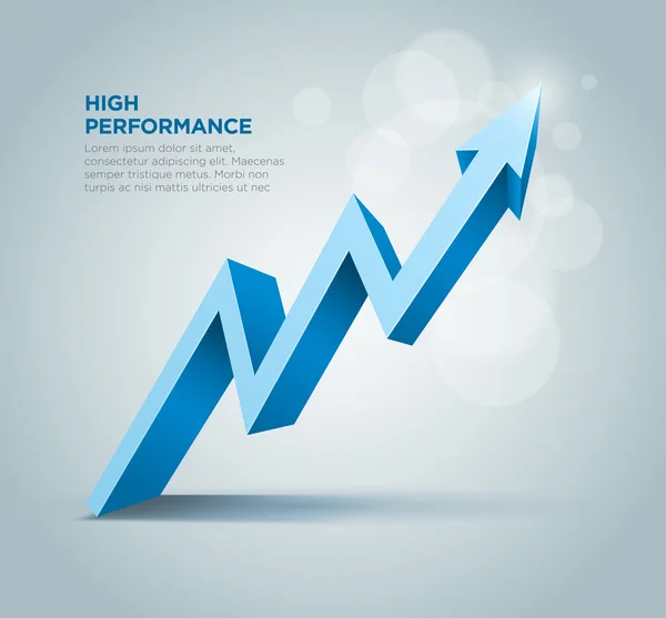 Seta 3D — Vetor de Stock