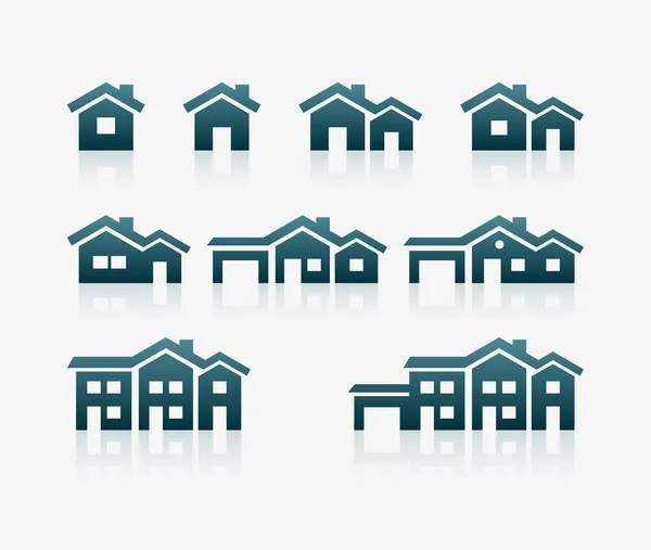 House Icon Set — Stock Vector