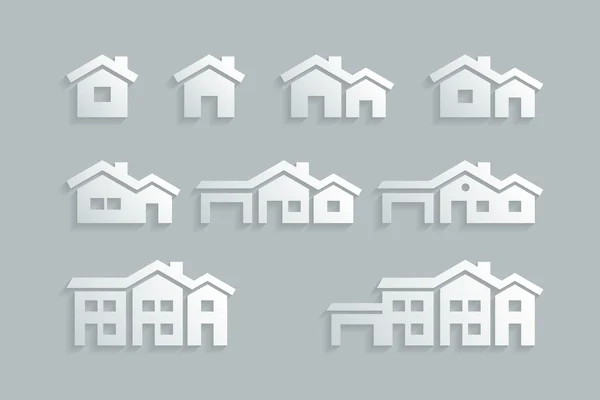 House Icon Set — Stock Vector