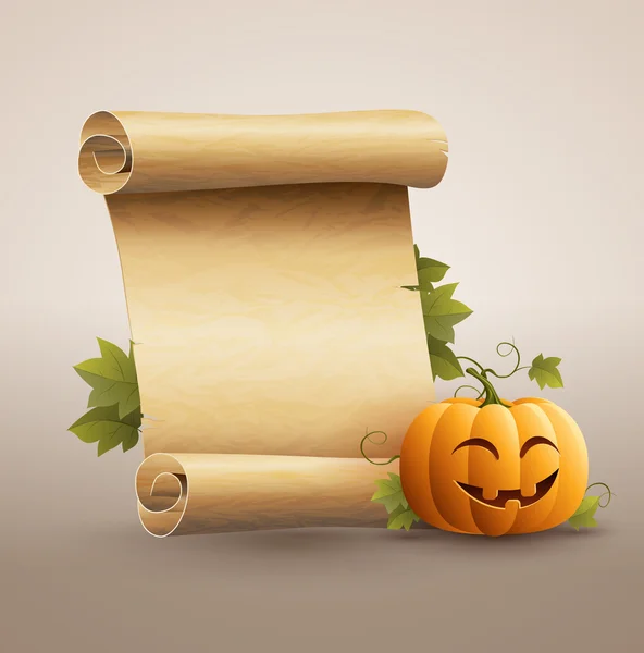 Happy Pumpkin Message — Stock Vector