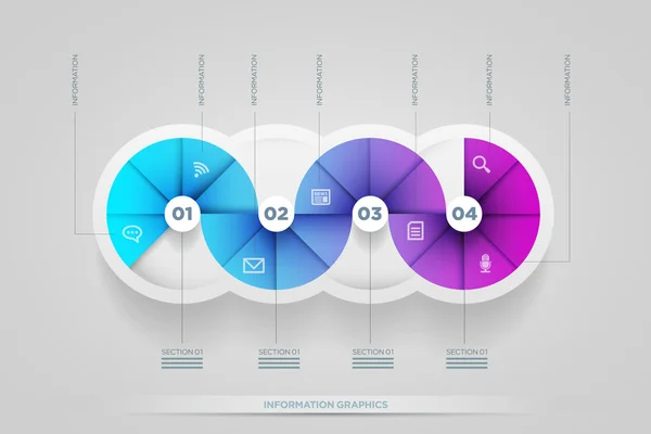 Plantilla de diseño infográfico de forma circular . — Vector de stock