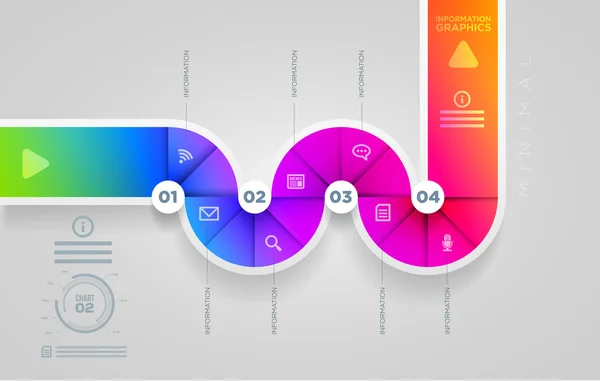 Plantilla de diseño infográfico de forma circular . — Archivo Imágenes Vectoriales