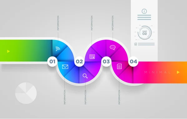 Plantilla de diseño infográfico de forma circular . — Vector de stock