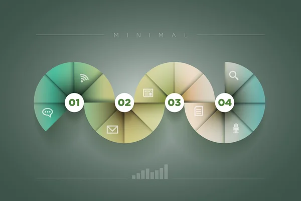 Plantilla de diseño infográfico de forma circular . — Vector de stock