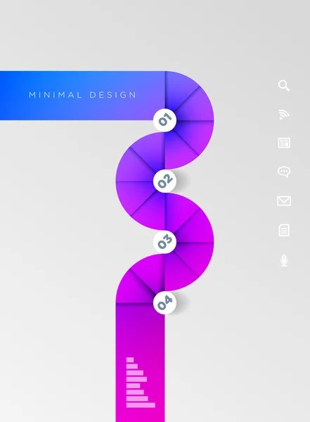 Plantilla de diseño infográfico de forma circular . — Vector de stock