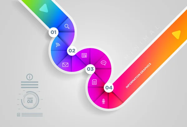 Plantilla de diseño infográfico de forma circular . — Vector de stock