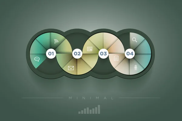 Modelo de design infográfico em forma de círculo . — Vetor de Stock