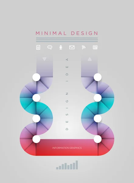 원형 모양 infographic 디자인 서식 파일. — 스톡 벡터