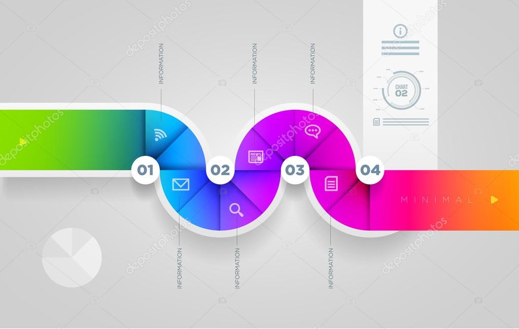 Circle shape infographic design template.