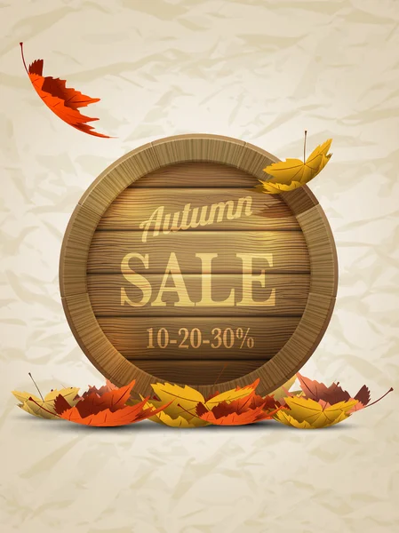 Modello di poster di vendita autunno — Vettoriale Stock