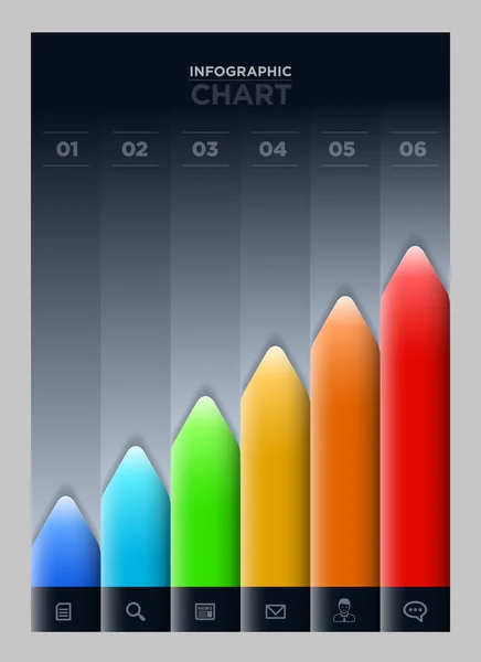Инфографический график — стоковый вектор