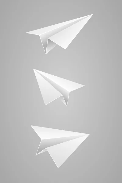 Papier vliegtuig — Stockvector