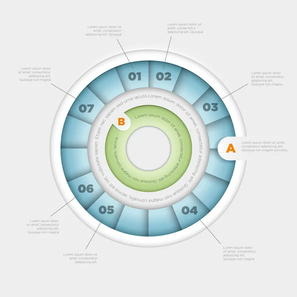 Wheel infographic — Stock Vector