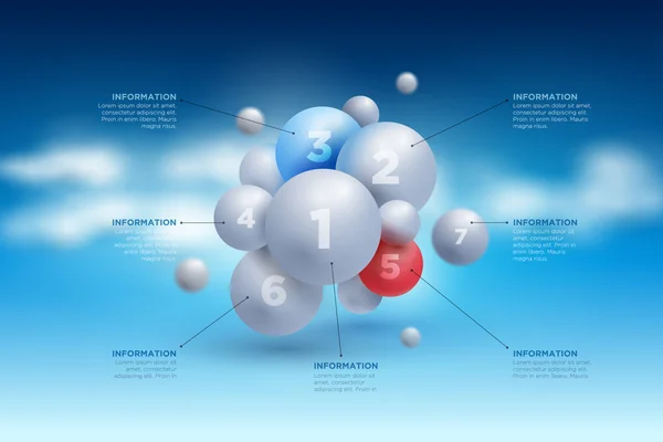 Infográfico da esfera no céu — Vetor de Stock