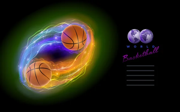 Cometa de baloncesto — Archivo Imágenes Vectoriales