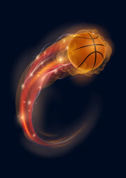 Basketball comet — Stock Vector