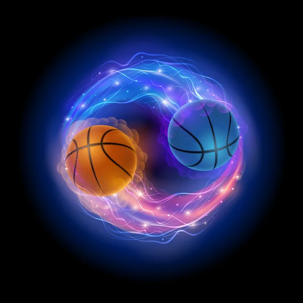 Basketbal komeet — Stockvector