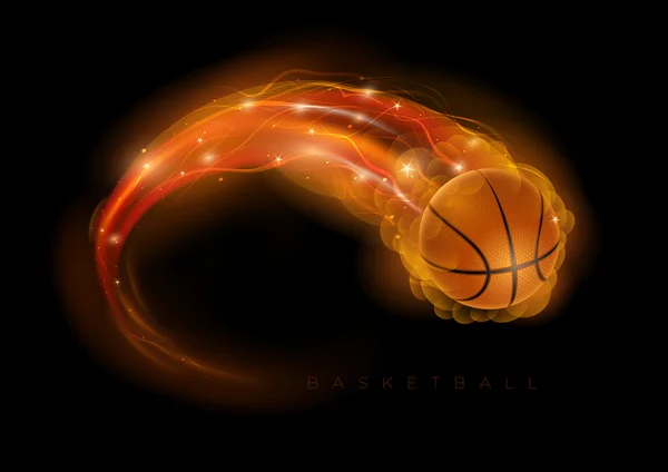 Basketball comet — Stock Vector