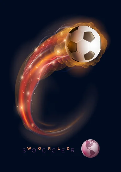 Comète ballon de football — Image vectorielle