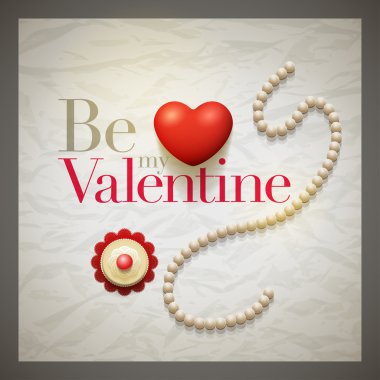 Retro Sevgililer günü kartı