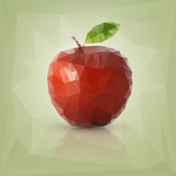 Mnohoúhelníkové jablko — Stockový vektor