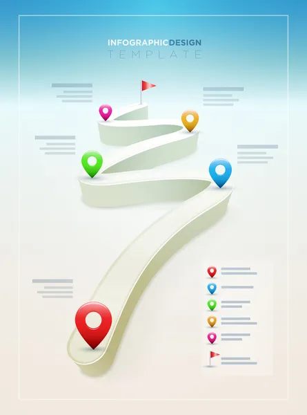 Weg infographic ontwerpsjabloon — Stockvector