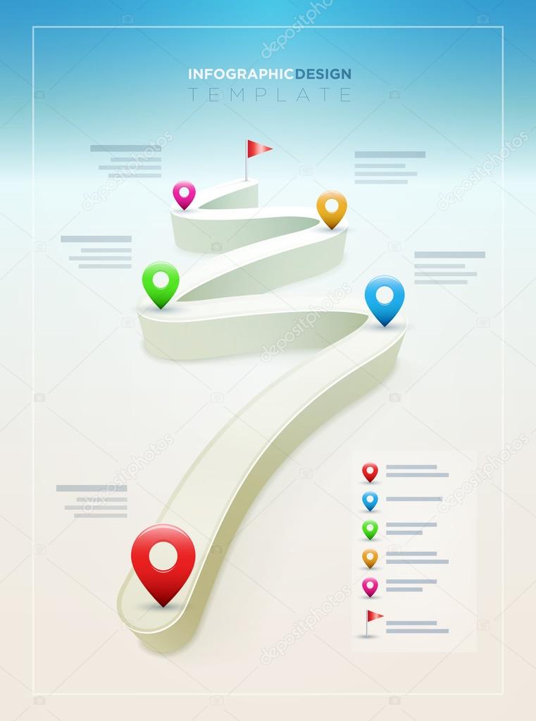 Road Infographic Design Template