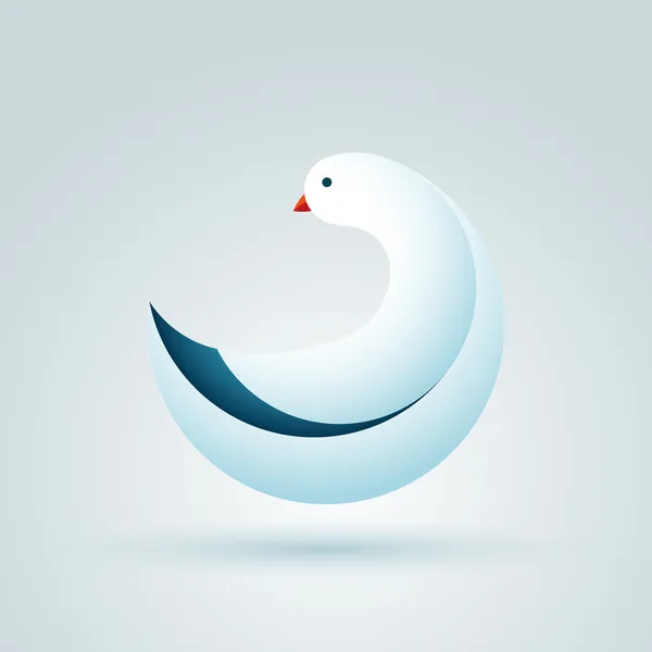 Circle Bird — Stock Vector
