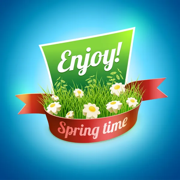 Banner de primavera — Vector de stock