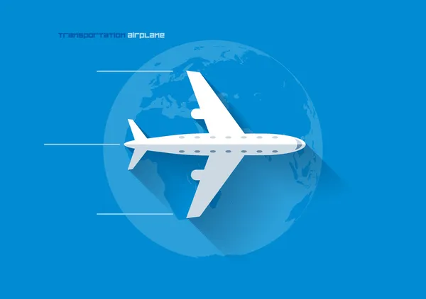 Concepto de transporte - Avión — Archivo Imágenes Vectoriales