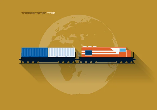 Dopravní koncepce - vlak — Stockový vektor